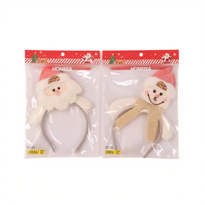HOMEEA Christmas Headbands H20CM Polyester Unisex Party Decorate Cartoon Opp Bag - Product Image 1