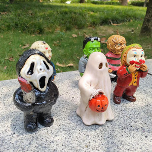 Figuritas de personajes de payaso para Halloween, decoraciones de jardín, películas de terror de resina - Product Image 3