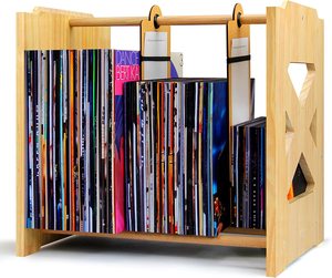 2022 hot sale inyl Record Storage - 100+ Lp Vinyl Storage Large Capacity for wood vinyl record storage