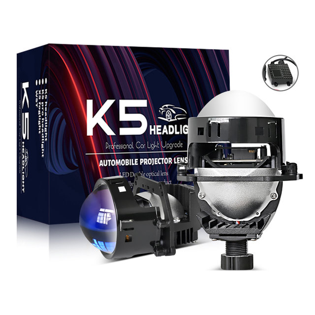 Factory Price Led Car Headlight Lenses Bi Led Projector Lens Light for Car 6500K H4 Headlight Bulbs 45W 3.0inch Aluminum K3