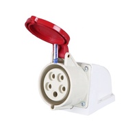Prise industrielle murale triphasée ZNG-125, 5 broches, 380V, 32A