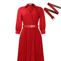 En stock, robe unie de couleur unie de style européen et américain, taille plus, t-shirt pour femmes