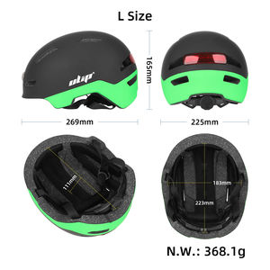 Casco Ulip con Luces LED Delanteras y Traseras, Casco de Seguridad Ajustable para Scooter Eléctrico, Bicicleta, Patineta, Hombres y Mujeres - Product Image 4