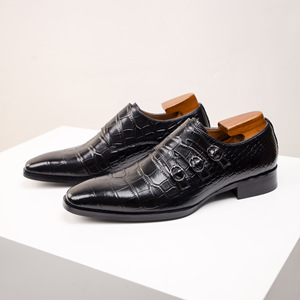 Nouvelles Chaussures d'été en Cuir Véritable à Enfiler pour Mariage, Respirantes, à Boucle, Confortables et Rehaussantes - Product Image 2