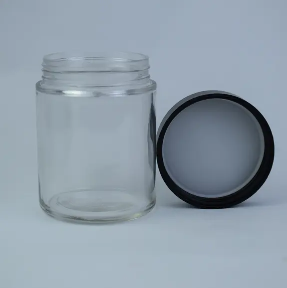 Smell Proof Custom Flower Ounce Airtight Portable Child Lock Child Proof Jars With Crc Cap/Lid