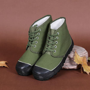 Chaussures de travail pour hommes Liberation, bottes en toile, semelle en caoutchouc vulcanisé, résistantes à l'usure, talon bas, chaussures de sécurité pour travaux de construction - Product Image 1