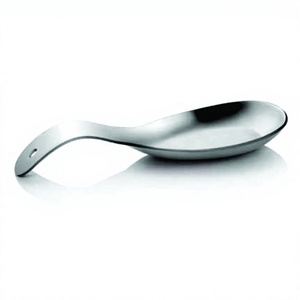 ที่วางช้อนโลหะมาเรียช้อนที่วางช้อนเงาสีเงินพร้อมที่เจาะสเตนเลส - Product Image 1