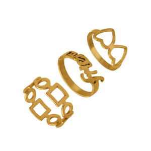 R.Gem. <span class=keywords><strong>Set</strong></span> di <span class=keywords><strong>anelli</strong></span> da dito per donna e ragazza con nodo a snodo in acciaio inossidabile placcato oro 18 carati Boho <span class=keywords><strong>Vintage</strong></span> Nail Midi Knuckle - Product Image 5