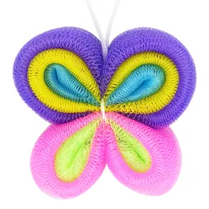 Wholesale Direct Factory Sales Designed in the Shape of a Butterfly Microfiber Bath Sponge