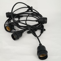 Kabel ekstensi pemegang Led bohlam E27 tahan air luar ruangan kualitas tinggi kabel soket lampu E27 datar karet