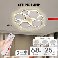 Plafonnier LED Moderne Intelligent à Télécommande, Prix Usine pour Salon, Couloir, Montage en Surface, Luminaire Décoratif