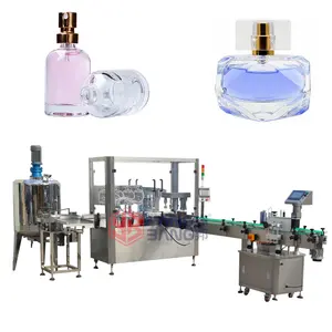 Mesin Pengisi Botol Pompa Pengap Semprot Otomatis YB-P4, Mesin Pembotolan Parfum 50Ml 100Ml