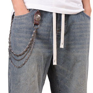 Chaîne de taille en métal style punk Yueli, motif crâne, unisexe, accessoire pour jeans hip-hop, chaîne de corps décontractée et tendance en alliage de zinc - Product Image 2