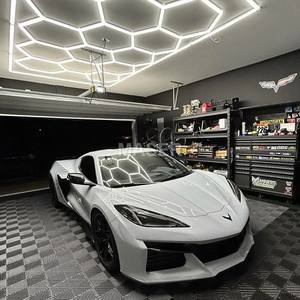 <span class=keywords><strong>Luminaire</strong></span> hexagonal plafonnier en nid d'abeille lampe de travail LED pour Garage Auto Detailing Shop 14 système de grille - Product Image 3