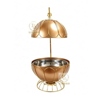Chauffe-Plat Commercial 8L en Acier Inoxydable Or Rose, Réchaud Suspendu pour Buffet, Idéal pour Hôtels, Mariages, Banquets et Traiteurs