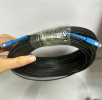 Kabel Drop FTTH Panjang Tetap Alchuang GJYXFCH 1 Core Outdoor SC-SC Pre-terminated Fiber Optic Patch Cord Low Smoke Zero Halogen