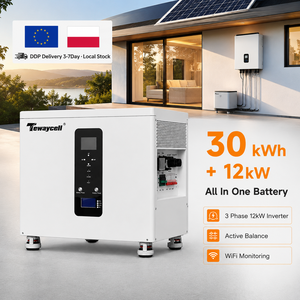 ระบบแบตเตอรี่พลังงานแสงอาทิตย์แบบสามเฟส 30kWh 12kW พร้อมระบบ All-in-One สำหรับบ้าน  ควบคุมผ่าน WiFi  แบตเตอรี่ LiFePO4 เกรด A  จัดส่งแบบ DDP คลังสินค้าโปแลนด์ - Product Image 1