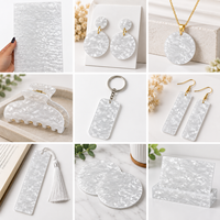 Plaque en acrylique coulée texturée effet perle blanche sur mesure 8x12 pouces, panneau décoratif PMMA découpé au laser pour artisanat DIY, signalétique et décoration