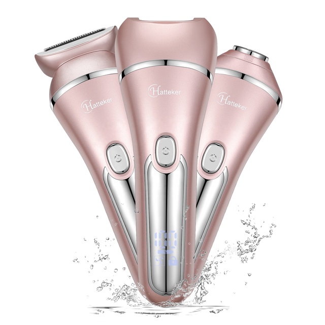 Lady Shaver 3 in 1 Hair Removal Epilator Electric Shaver for Legs Arm USB Rechargeable Razor Wet&Dry Cordless for Woman