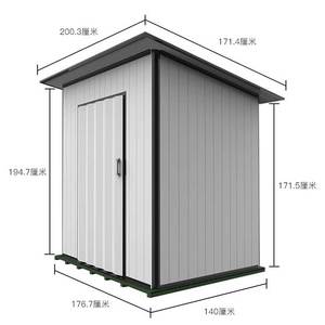 Cobertizo de plástico para almacenamiento de jardín, cobertizo de herramientas, almacenamiento de plástico de PVC para casa - Product Image 3
