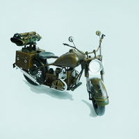 Modèle de moto rétro classique hautement réalistique en métal moulé sous pression, objet de collection, cadeau promotionnel d'entreprise