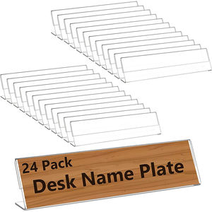 Étiquette de prix transparente en forme de L, Design Simple, support Horizontal de <span class=keywords><strong>Table</strong></span>, plaque de nom de tente, porte-affiche en acrylique - Product Image 2