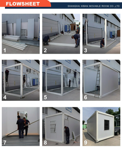 Maison préfabriquée modulaire moderne en conteneur, structure en acier, maison portable et mobile, bureau, mini-maison, cour extérieure, installation rapide, CE - Product Image 4