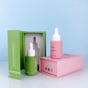 ขวดแก้วหยดสีเขียวด้านขนาด 30 มล. แบบไหล่เรียบ พร้อมกล่องกระดาษแบบกำหนดเอง พิมพ์ลายสกรีนสีขาวตามสั่ง - Product Image 4