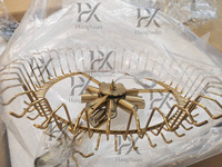 Lustre en verre triangulaire givré de luxe français, luminaire suspendu rond en verre blanc pour hôtel, salon, chambre à coucher