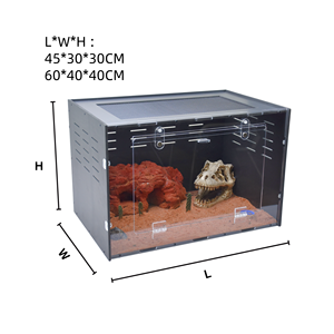 18x12x12 pollici Terrario piatto per l'allevamento di rettili PVC <span class=keywords><strong>geco</strong></span> recinzione Terrario Display per scatola di <span class=keywords><strong>geco</strong></span> leopardo - Product Image 4
