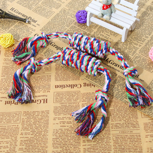 Jouets en corde pour chiens, nettoyage des dents, résistant aux morsures, jouet à mâcher pour animaux de compagnie, taille moyenne, couleur aléatoire, 30m x 60g - Product Image 1