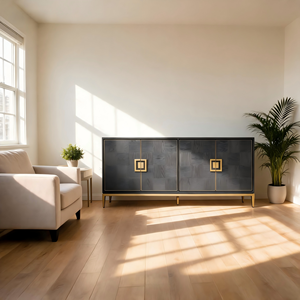 Oak Floor Antique Dining Side Cabinet Dining Room Living Room 4-door Cabinet Home Furniture Bedroom Furniture <b>Kitchen</b> Furniture - Product Image 6