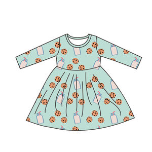 Fabricant Personnalisé Pyjamas pour Bébés Imprimés DTG, Vêtements pour Tout-Petites Filles, Tenues Assorties pour Sœurs, Robes en Bambou pour Filles, Offre Mystère - Product Image 1