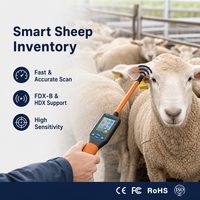 Lecteur RFID portable 134,2 kHz USB pour balises d'oreille d'animaux FDX B HDX ISO 11784-5 pour système de gestion du bétail agricole