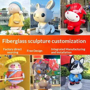 Escultura de Fibra de Vidrio para Arte Público, Diseño Personalizado, Mascota Comercial para Exhibición, Gran Escultura de Fibra de Vidrio para Parque, Decoración de Recepción - Product Image 3