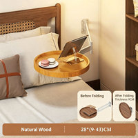 Table de chevet pliable, étagère flottante, petite table d'appoint, support de rangement créatif pour chambre à coucher