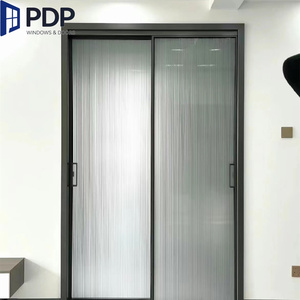 Khung cửa trượt chức năng cách âm hợp kim nhôm hiện đại trong nhà kính không thấm nước tối giản phòng khách kính phần cứng PDP - Product Image 4