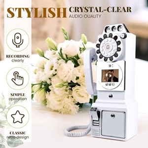 आधुनिक विंटेज ऑडियो गेस्टबुक इलेक्ट्रॉनिक वेडिंग ऑडियो गाइड के साथ वीडियो के साथ वीडियो के साथ वीडियो के साथ - Product Image 2