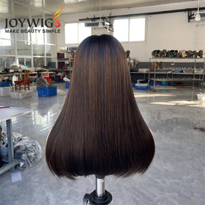 Joywigs Highlight-Farbe Echthaar Gestufte <span class=keywords><strong>Bob</strong></span>-Perücken für Schwarze Frauen Fabriklieferant Rohhaar Kutikula-Ausgerichtet HD 2x6 Kleberlose Perücken - Product Image 4