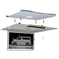 Écran LCD MP5 pour voiture de 13,3 pouces, IPS Full HD, montage au plafond, design rabattable, télécommande, USB/SD/carte TF, Alphard série 30