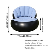 Chaise longue et canapé gonflables pour une personne, pour le camping en plein air, design moderne et portable