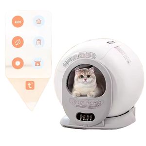 Bac à litière intelligent automatique pour <span class=keywords><strong>chat</strong></span>, nettoyage rapide, télécommande, contrôle facile des odeurs, capacité 10 kg 65 L, conception ouverte, grande toilette - Product Image 1