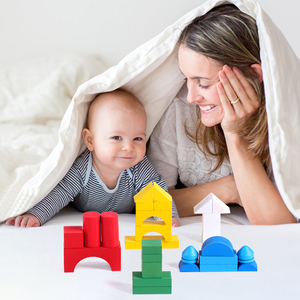 Chất Lượng Cao <span class=keywords><strong>Mini</strong></span> Lâu Đài Giáo Dục Sớm Hộp Gỗ 23 Hạt Cậu Bé Và Cô Gái Bé Khối Xây Dựng Đồ Chơi Bằng Gỗ Đầu Giáo Dục - Product Image 2