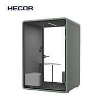 Studio mobile insonorisé, cabine de bureau acoustique intelligente partagée avec sièges, espace de travail silencieux, cabine insonorisée