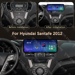 <span class=keywords><strong>Autoradio</strong></span> multimédia Android 12,3 pouces avec écran tactile, GPS, WiFi et Carplay pour Hyundai Santa Fe/IX45 2012 - Product Image 4