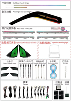 Symphony Led éclairage ambiant intérieur de voiture pour Toyota Camry 2018-2023 Kit de lumière d'ambiance accessoires de décoration