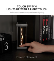 Lampe de chevet moderne en métal avec LED, lampe de table de luxe, rechargeable, commande tactile, lumière d'ambiance, décoration intérieure