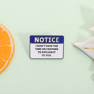 Pin de Esmalte con Frases Divertidas, No Tengo el Tiempo ni los Crayones para Expresarlo, Broche Divertido, Insignia de Solapa, Joyería, Regalo al por Mayor - Product Image 2