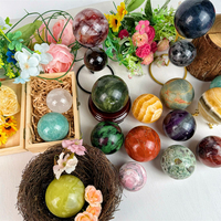 Sphère de cristaux naturels colorés Cristaux de haute qualité Pierres de guérison Mélange de matériaux Sphère pour décor