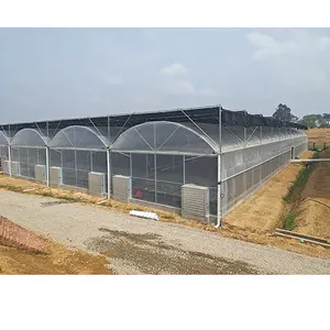 Multi-Span Agricultural Greenhouse With External Shade System For Seed Growing